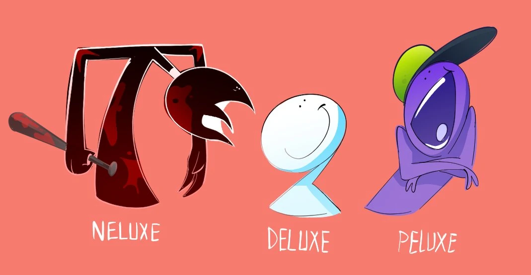 Bob deluxe, Bob peluxe and Bob neluxe designs